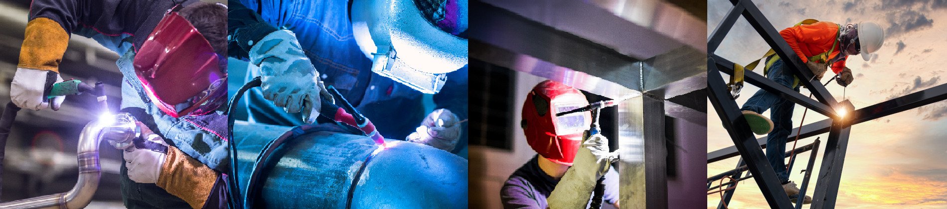 Skilled welder crafting precise welds with protective gear