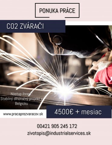 Poster pre pracovnú pozíciu zvárači CO2