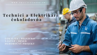 Poster ponuky práce technika a elektrikára