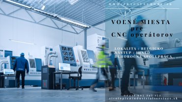 Poster ponuky práce CNC operátora
